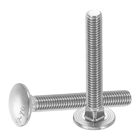 Uxcell 30Pack M5 x 35mm Stainless Steel Carriage Bolts Round Head Square Neck, Silver
