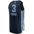 thumbnail image 3 of Men's Fanatics Jake LaRavia Navy Memphis Grizzlies Fast Break Replica Player Jersey - Icon Edition, 3 of 3