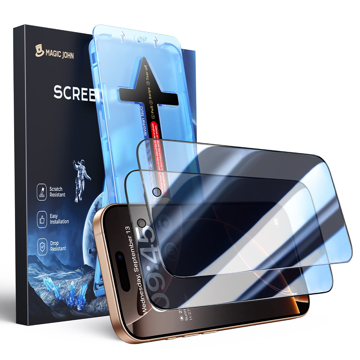 Magic John Privacy Screen Protector iPhone 16 Pro Max 2-Pack photo 1