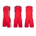 thumbnail image 1 of RKSTN Soccer Maillot Enfants Sans Manches Col Rond Chandail de Soccer avec Shorts Ensemble d'Uniforme d'Entraînement 2 Pcs Ensemble de Maillot de Soccer (Rouge, 3TP) Unisexe, 1 of 6