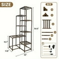 thumbnail image 3 of Hansabenne Plant Stand Multi-Tier for Multiple Plants– Corner Wooden Flower Shelf for Indoor/Outdoor Living Room Patio & Garden with Spacious Shelving, Bohemian Decor, 3 of 5