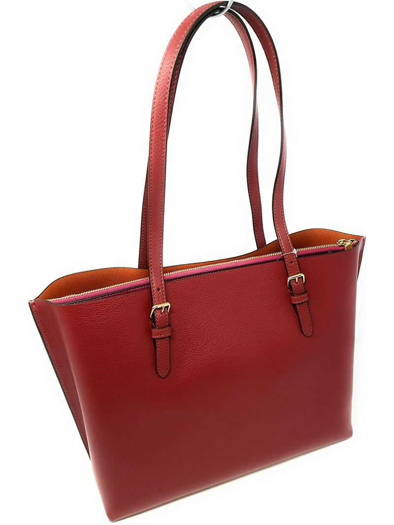 Coach Mollie Tote 1671 Pebble Leather - Cherry - Walmart.com