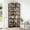 Dark Brown, variant on Fnova 78.7" Tall 7-Tier Corner Bookshelf, Industrial Large Corner Bookcase Storage Display Rack with Metal Frame for Living Room Home Office