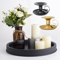 thumbnail image 3 of maskred 2pcs Metal Fine Workmanship Candlestick Holders With Handle For Special Events Wide Application Black, 3 of 6