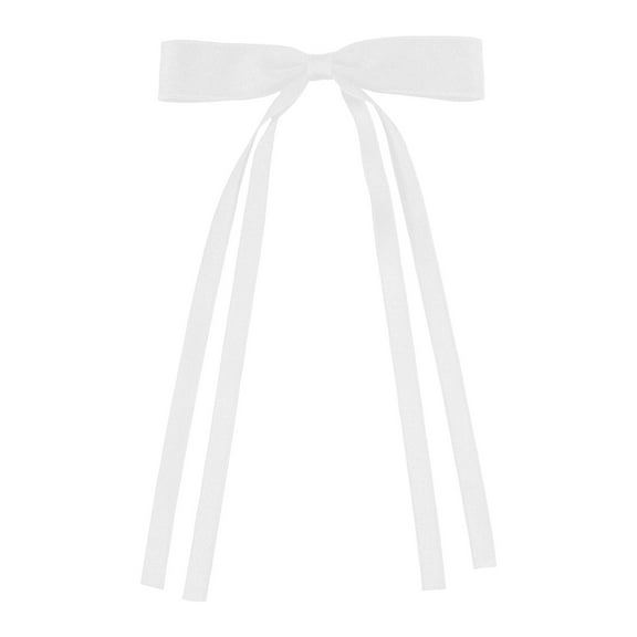 Women’s Tassel Ribbon Bowknot Hair Clips - Long Tail Solid Barrettes, Metal Clip Soft Material, Suitable for Thick/Curly Long Hair