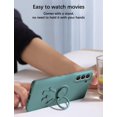 thumbnail image 7 of Compatible with Samsung S21 Case with Creative Astronaut Pattern Holder Green,Phone Samsung Galaxy S21 Case with Ring Kickstand Silicone Shockproof Soft TPU Protective Slim Cover (Dark Green), 7 of 7