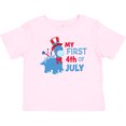thumbnail image 3 of Inktastic My First 4th of July with Dinosaur Boys or Girls Baby T-Shirt, 3 of 5