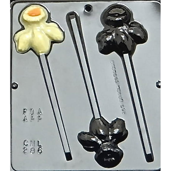 286 Daffodil Lollipop Chocolate Candy Mold