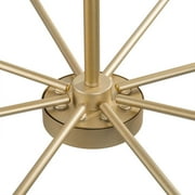 LNC 8-Light Matte Gold Modern/Contemporary Candle LED Dry rated Chandelier for Living Room