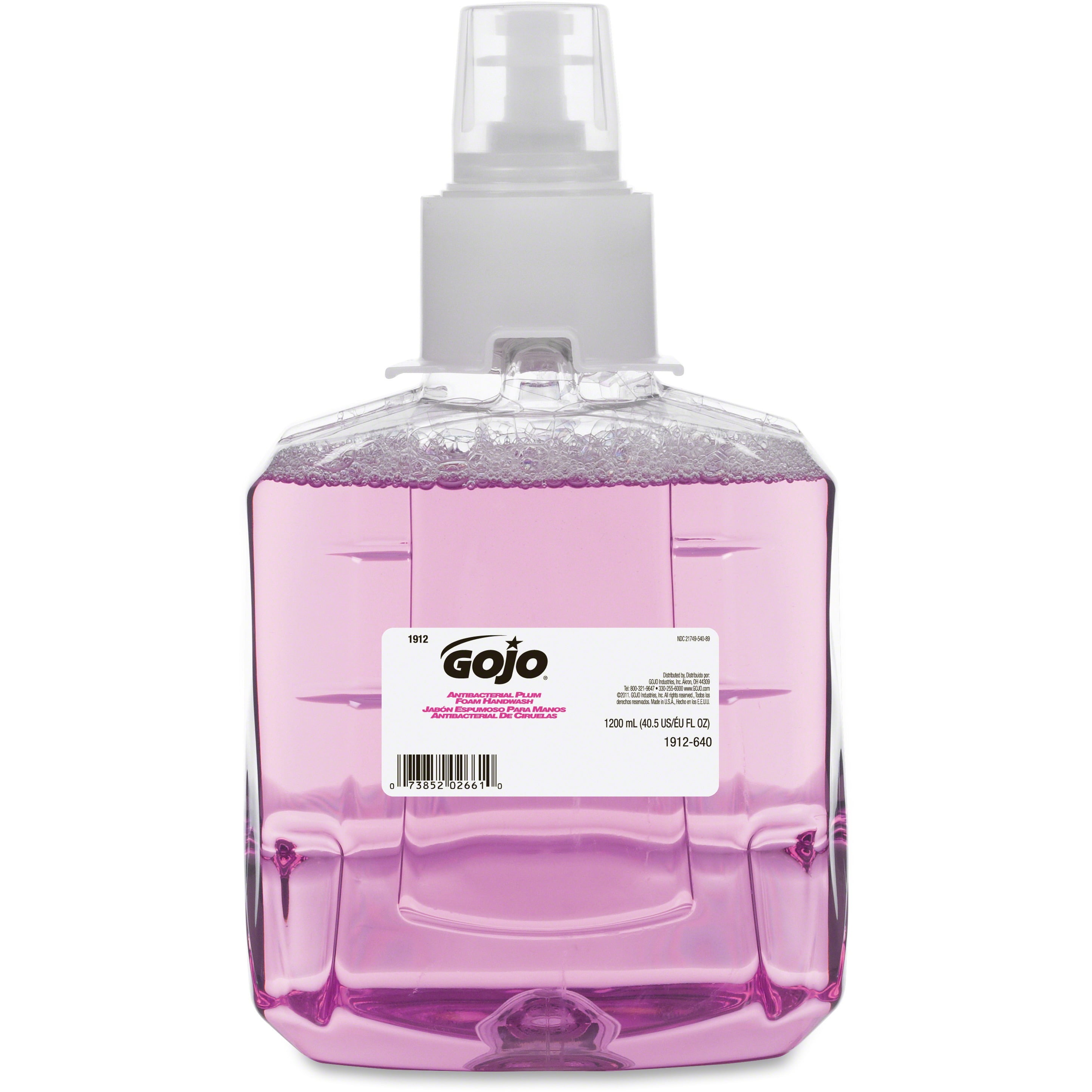 Gojo®, Antibacterial Foam Handwash, Refill, Plum, 1200mL Refill, 2/Carton