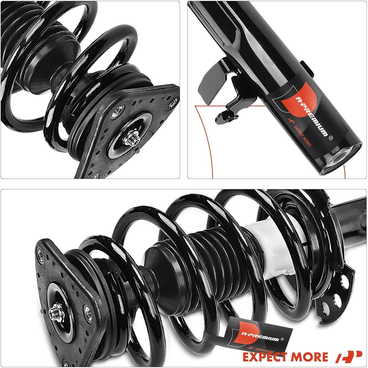 A-Premium Front Pair (2) Complete Strut & Coil Spring Assembly Compatible with Ford Escape 2014 2015 2016 2017 2018 2019, Driver and Passenger Side, AWD
