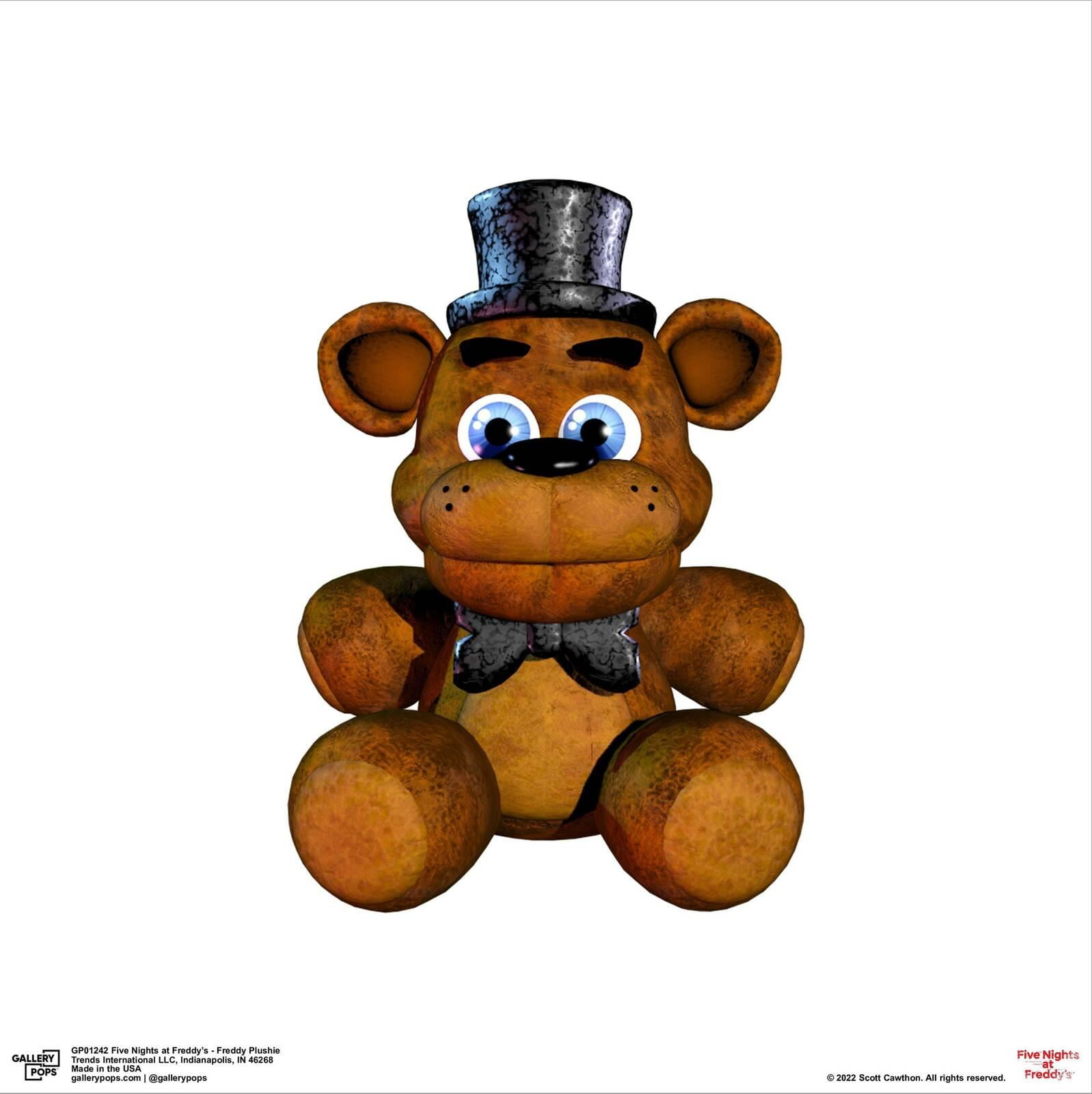 Gallery Pops Five Nights at Freddy's - Freddy Plushie Canvas Wall Art, Unframed Version, 12" x 12"