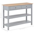 thumbnail image 4 of vidaXL Sideboard Grey 110x35x80 cm MDF, 4 of 5