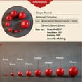 thumbnail image 5 of U8MO Round Red Cinnabar Loose Beads lot 4mm 6mm 8mm 10mm 12mm 14mm 16mm 18 20mm-8mm 30pcs, 5 of 7