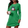 thumbnail image 2 of SELONE Nightgowns for Women Halloween Plus Size Short Nightshirts Ghost Long Sleeve Nightwear Gift for Wife Sleep Dress, 2 of 6