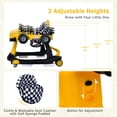 thumbnail image 5 of Infans 4-in-1 Baby Walker Foldable Activity Push Walker Adjustable Height Yellow, 5 of 7