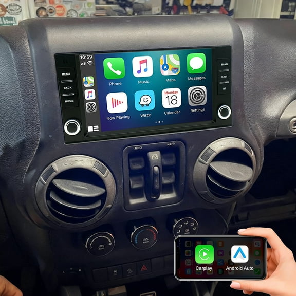 Gsuatey for Jeep Wrangler 2007-2017 Car Stereo Radio, Android 13 2GB   32GB with Wireless CarPlay Android Auto Bluetooth GPS Navigation WiFi SWC Head Unit, 7 Inch IPS HD Touchscreen