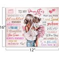 thumbnail image 6 of To My Daughter Motivational Wall Art for Little Girls Room Décor Pink Inspirational Quotes Canvas Prints Mom holding Daughter Pictures Painting Family Home Bedroom Wall Decor Birthday Gifts, 6 of 6