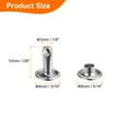 thumbnail image 2 of Uxcell 100Sets Double Cap Rivet 8x10mm Carbon Steel Round Head Snap Studs, Silver, 2 of 7