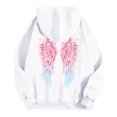 thumbnail image 5 of vigerkar Hoodies for Women Oversized Wings Graphic Sweatshirts Fall Fashion Outfits Casual Sweaters Tops Workout Winter Clothes (White, XL), 5 of 5