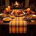 thumbnail image 6 of Fall Plaid Table Runner for Thanksgiving Holiday Dining Table Decoration, Washable Polyester Table Runner for Kitchen and Dining Room, 6 of 6