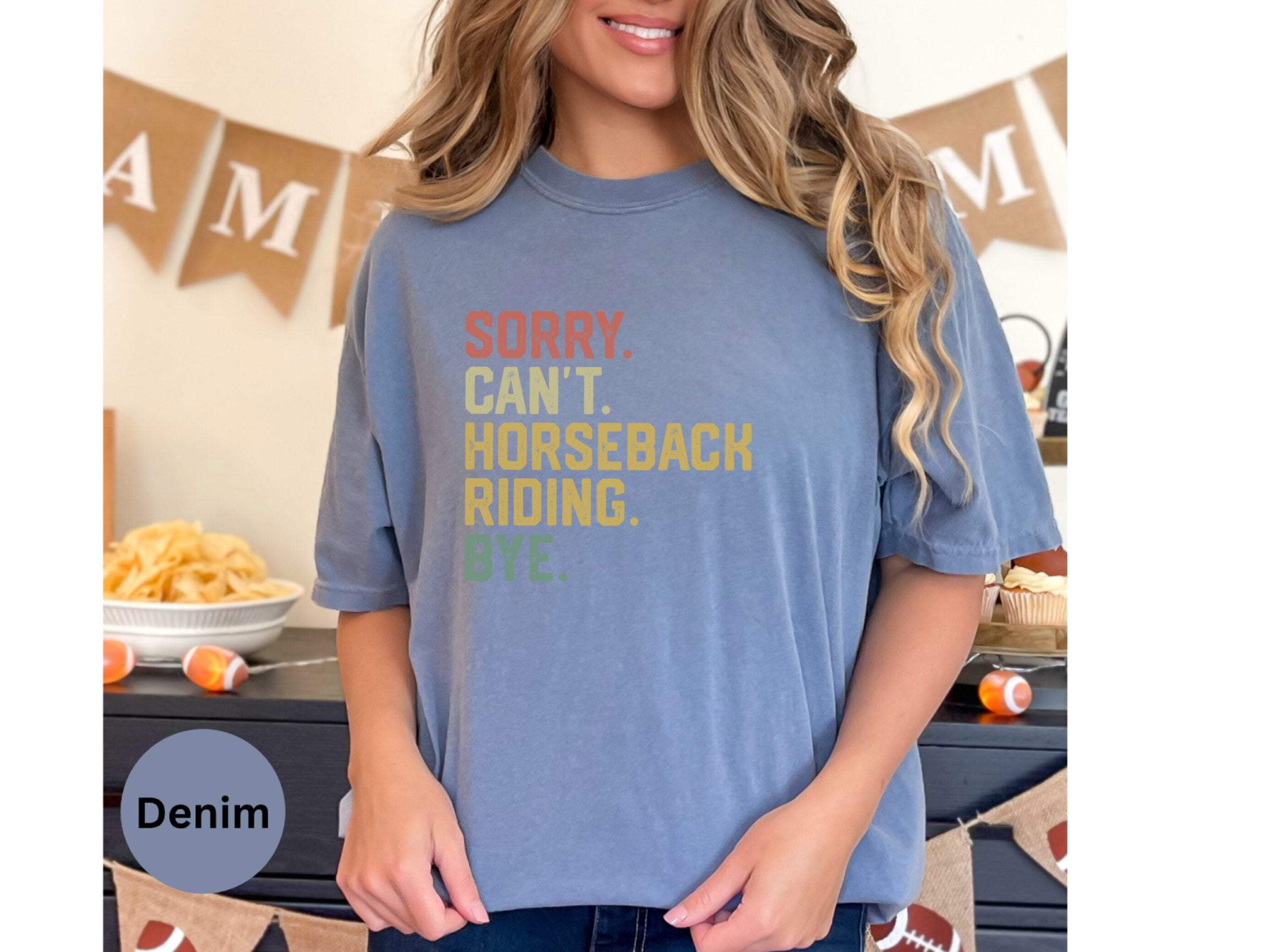 Funny Horseback Riding Quote T-Shirt, Equestrian Novelty Tee, Horse Lover Gift, Sorry Cant Horseback Riding Shirt, Horseback Riding Gift