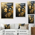 thumbnail image 4 of Designart "Gold Grey Industrial gracefulness I" Abstract Collages Floater Framed Canvas Wall Art, 4 of 7