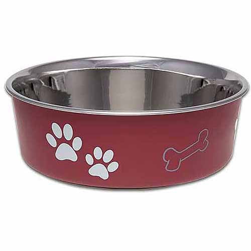 Loving Pets Bella Small Bowl, Merlot