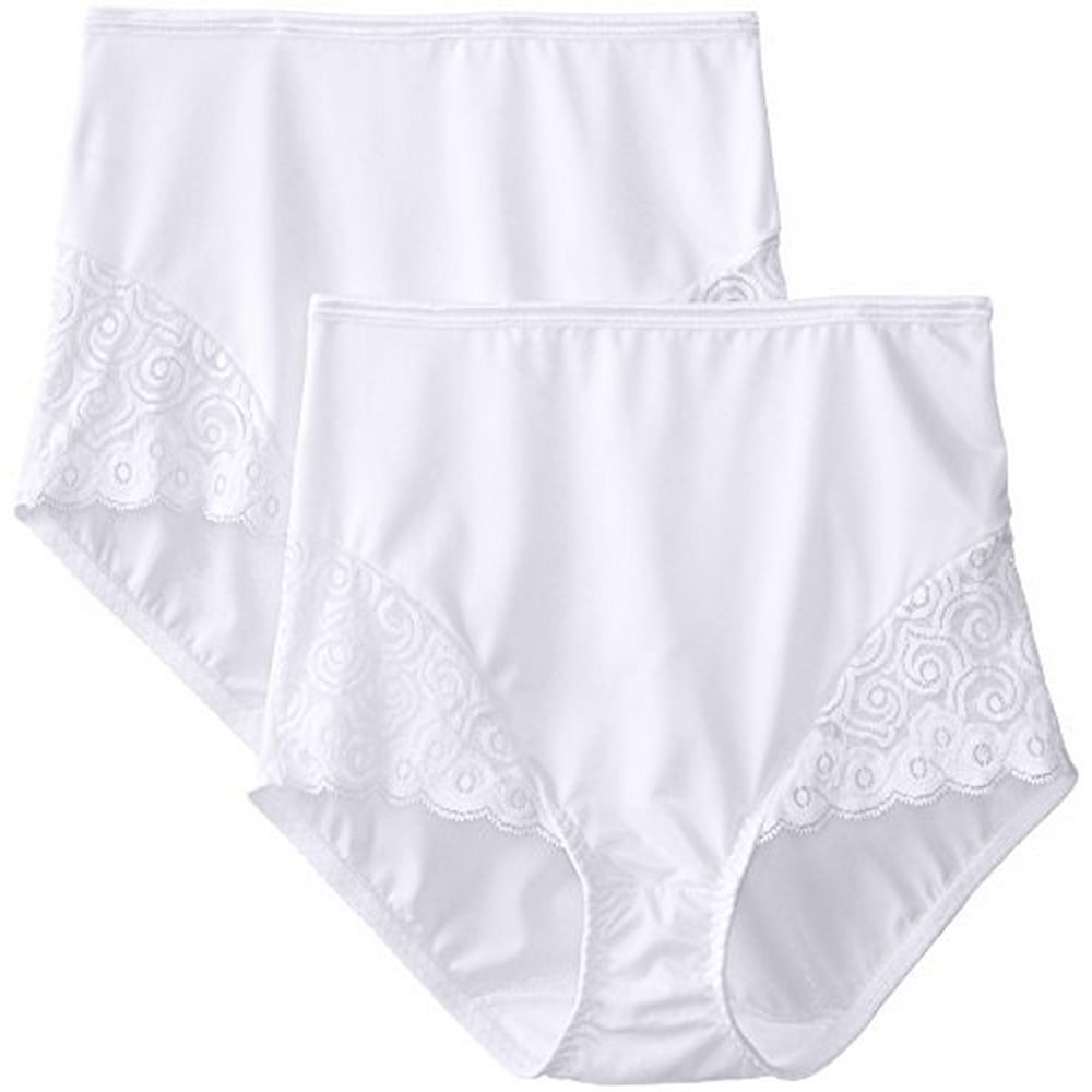 Bali Bali Women's Shapewear Brief with Lace Firm Control 2Pack