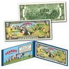 PEANUTS Charlie Brown BASEBALL Officially Licensed Genuine Legal Tender $2 Bill