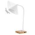 thumbnail image 2 of SAFAVIEH Nuka 22 in. Modern White Iron Table Lamp with White Shade, 2 of 7