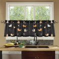 thumbnail image 4 of Yayeee Kitchen Curtains Tier Set of 2 Light Filtering 57"x36" Over Sink Window Panels, Pixel Cat, 4 of 7