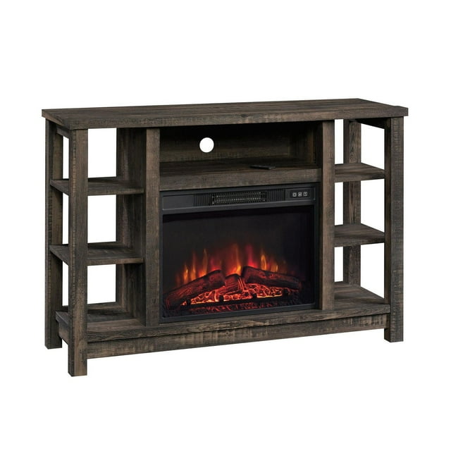 Sauder Crédence Cheminée, Finition Carbon Oak®, 427375
