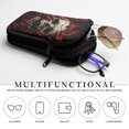 thumbnail image 5 of SEANATIVE Portable Sunglasses Case Neoprene Eyeglasses Pouch with Zipper, Dual Compartment Glasee Pouch Lightweight Protective Eyewear Case Multifunctional Glasses Bag, Red Skull Pattern, 5 of 7