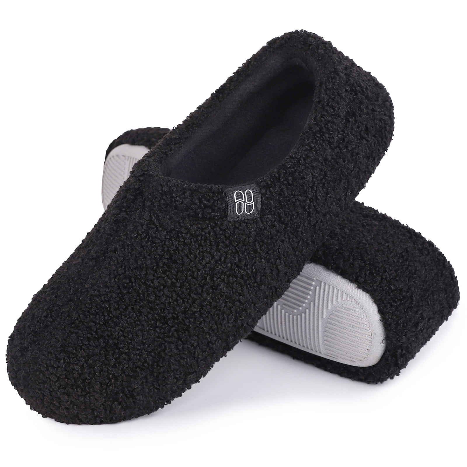 HomeTop Women/'s Classic Cable Knit Memory Foam Bootie Slipper with Fuzzy Plush Lining