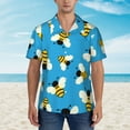 thumbnail image 4 of Disketp Hawaiian Shirts For Men,Flying Bees Print Mens Casual Short Sleeve Button Down Shirts Beach Shirt, 4 of 8