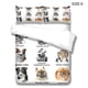thumbnail image 2 of Conjuntos de ropa de cama Lindo Patrón de perro Microfibra Cubiertas de Microfibra Pillow Shams Niños Dibujos animados Animal Mascota Mascota Impreso Mano de verano Set S LyshDW2109250013 3 Piezas Scienceny HA012377-01, 2 of 7
