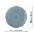 thumbnail image 3 of Bathtub Stopper Plug | 6-Inch Flat Sink Hair Stopper Cover | Kitchen Bathroom Drain Protector | 3-Pack Rubber Silicone Drain Stoppers, 3 of 3