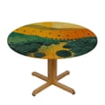 thumbnail image 3 of JEUXUS Outdoor Picnic Camping and Indoor Kitchen Dining Party Round Tablecloth White, 3 of 8