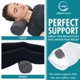 thumbnail image 2 of AllSett Health Round Cervical Neck Pillow with Washable Cover, Neck and Back Support, Grey, 2 of 4