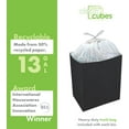 thumbnail image 3 of Clean Cubes 13-Gallon Pop-Up Trash Bins, 6-Pack, Black – Disposable, Collapsible, with Fitted Trash Bags, 3 of 7