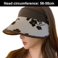 thumbnail image 2 of 56-58 cm hat circumference female summer empty top straw hat beach travel sun hat big brim cover face sun hatgray, 2 of 5