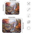 thumbnail image 3 of Waterfall Painting Dish Drying Mat, Absorbent Microfiber Pad Protector For Kitchen Counter Top Mat Dish Drainboard 16x18in, 3 of 7