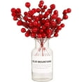 thumbnail image 4 of 20Pcs Christmas Red Berry Artificial Berry Stems 8inches Christmas Berry Decor Picks Christmas Wreath Decoration Supplies for Xmas Tree Crafts Gift Accessories for Christmas Party, 4 of 5