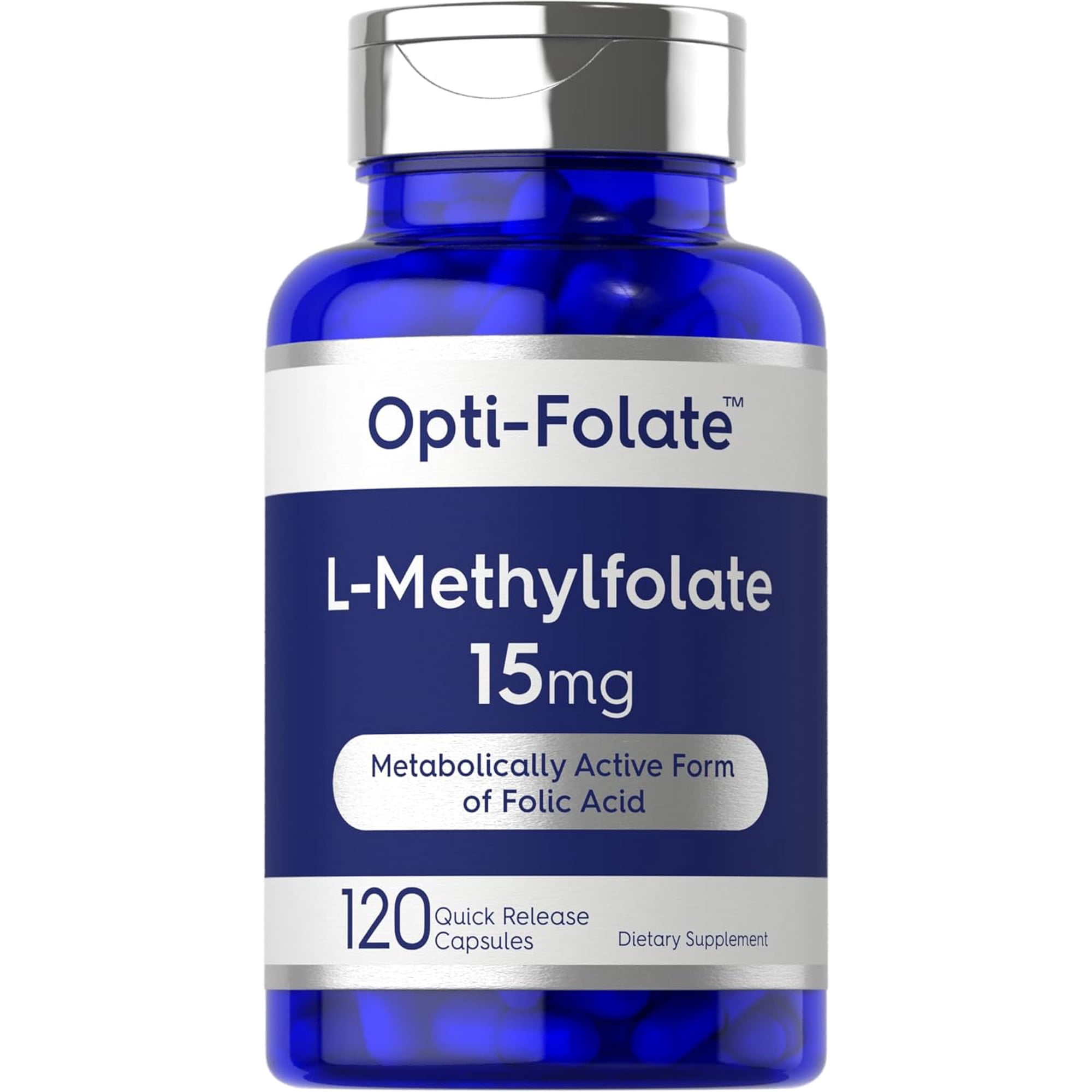 L Methylfolate 15mg | 120 Capsules for Men and Women | Methyl Folate 5-MTHF | by Opti-Folate