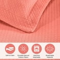 thumbnail image 2 of Superior Solitaire Cotton Decorative Bedspread and Sham Set, King, Coral, 2 of 10
