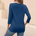 thumbnail image 4 of FCLoft 2025 Women's Summer Casual Tops - 3/4 Sleeve V-Neck Tunic Shirts, 4 of 7