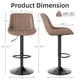 thumbnail image 2 of Juego de 2 Bancos de Bar Youhauchair Ajustables Giratorios en PU, 2 of 8