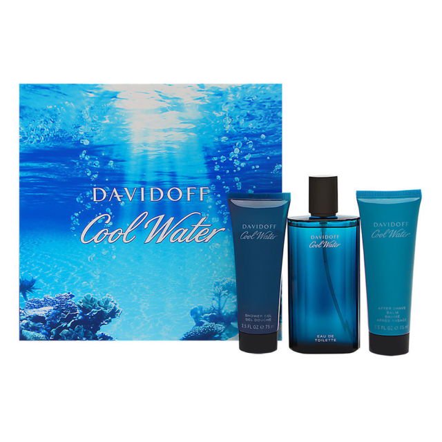 COOL WATER Davidoff Gift Set Cologne, 4.2 Oz + After Shave, 2.5 Oz