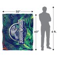 thumbnail image 5 of Jurassic World Jurassic World Jungle Logo Officially Licensed Silky Touch Super Soft Throw Blanket 50' x 60', 5 of 6